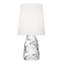 AERIN Lupin 16" Cordless Accent Lamp in Clear Glass with Linen Shade