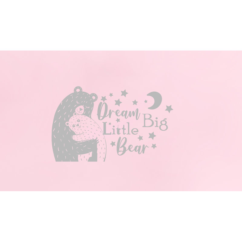 Adhésif décoratif Dream Big Little One Bear, H 38 po x l 58 po, Argent