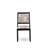 5 Piece Dining Set Includes a Round Kitchen Table with Wire Brushed Black Tabletop & 4 Stackable Polyester Fabric Chairs, Wire Brushed Black-299317849