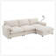 Canapé modulaire en chenille avec repose-pieds de rangement, support de téléphone réglable et chargeur USB pour plus de confort et de commodité-118133074