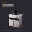 Mont Alpi Makm-18 Heavy Duty Stainless Steel Universal Kamado Charcoal Smoker Grill Module + Storage Cabinets & Granite Countertops - For 18" Big Green Egg, Kamado Joe Classic, Akorn, Pit Boss Models
