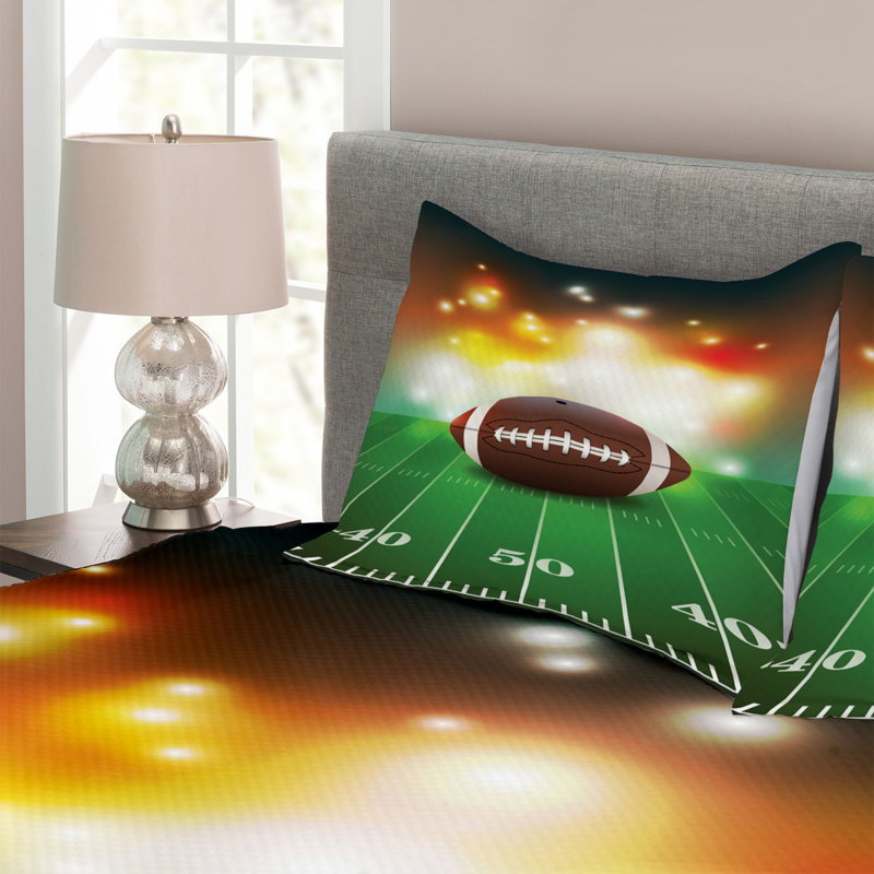 Sports Bedspread Set with Shams, 220 x 264 cm