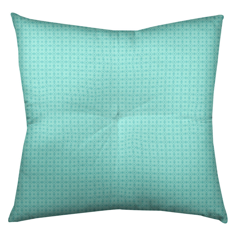 Coussin Katelyn Elizabeth, 30 po x 30 po, Bleu sarcelle
