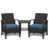  Dark Gray Frame/Peacock Blue Cushion