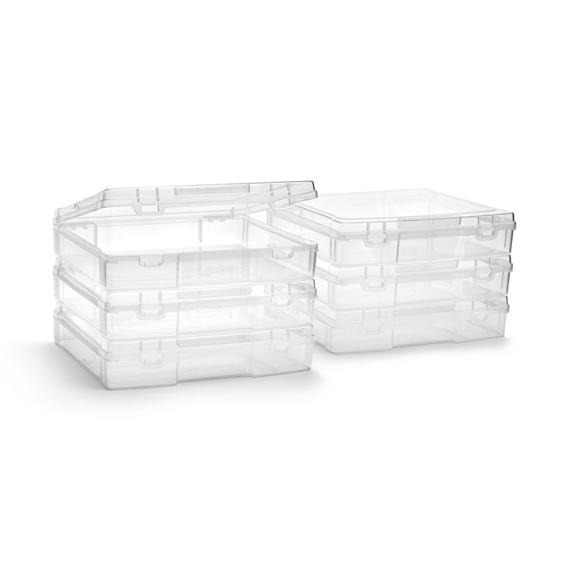 Sorbus Clear Stackable Project Case 6 Pack, Thick