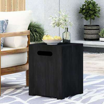 Support de réservoir multi-fonctionnel en fer utilisé comme table d'appoint Structure thermolaquée gris foncé sans assemblage l 15,59 po x P 19,91 po