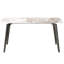 62,72 po, table de salle à manger rectangulaire moderne, pierre frittée de 12 mm, pieds en métal gris foncé, peut accueillir 6 à 8 personnes, résistant au feu, nécessitant peu d'entretien 6, égratignure, perméabilité à l'eau-1948355653-1948355651
