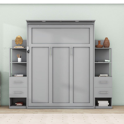 Lit escamotable en bois multi-fonctions