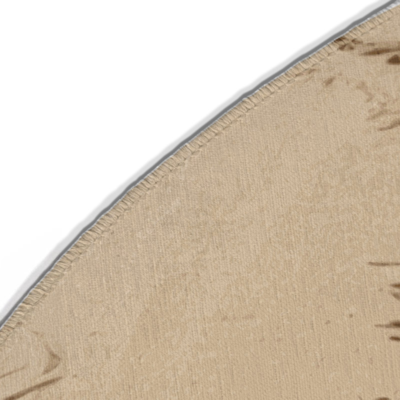 Tapis beige d'intérieur et d'extérieur Nature, Rond 5 pi