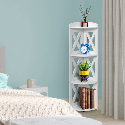 Wood Corner Bookshelf by Gracie Oaks