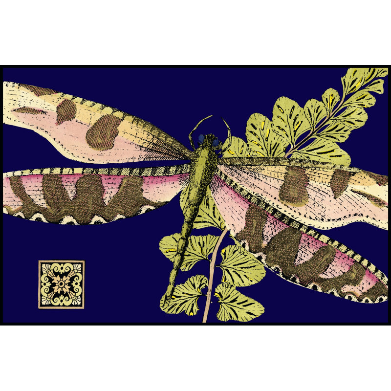 Mini Shimmering Dragonfly IV (ZHC) by Vision Studio - Wrapped Canvas Painting, 30cm H x 46cm W