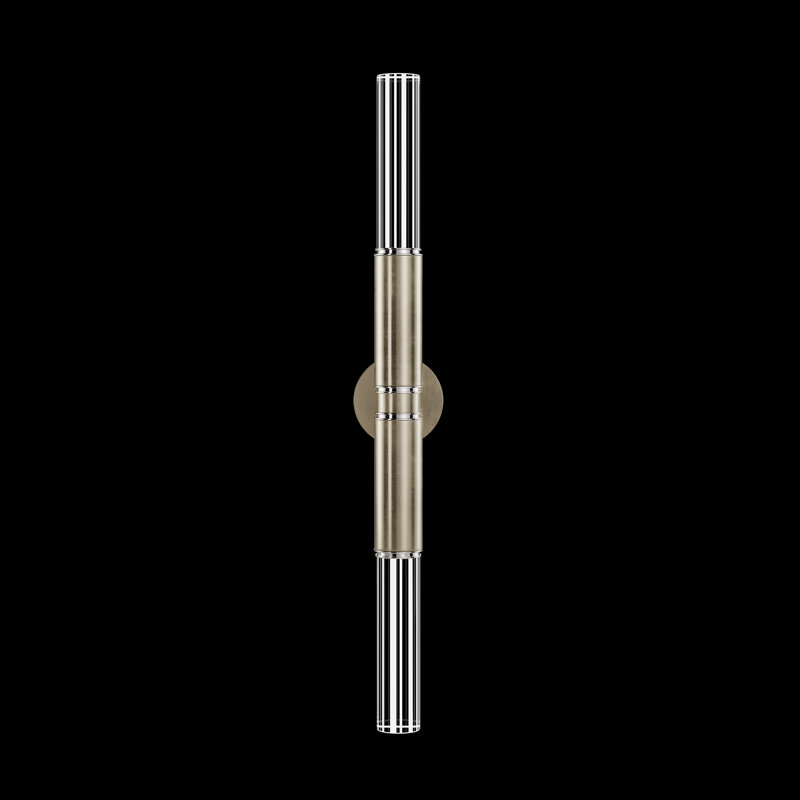 2 - Light LED Wallchiere, Soft Gold Leaf/Nickel