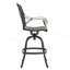Tabouret pivotant en fonte d'aluminium