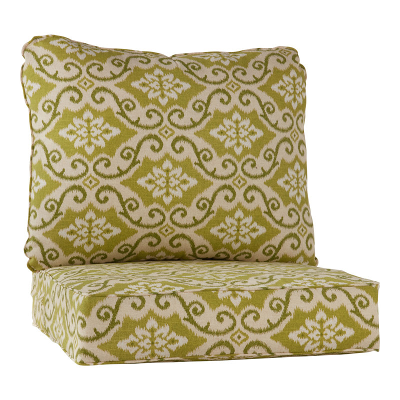 Ensemble de coussins de siège d'extérieur 2 pièces, Shoreham à motif ikat