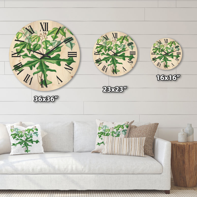 Dessin d'une horloge murale en bois, Grand