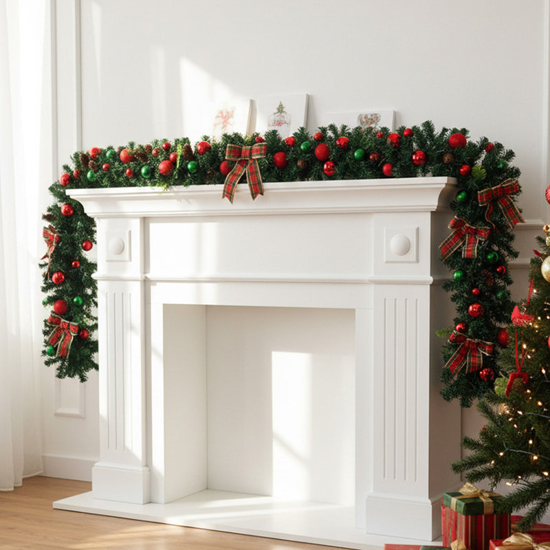 270cm Lighted Faux Garland with Lights
