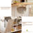 Kitchen Island With Drop Leaf, Tilt Out Kitchen Trash Cabinet, Rolling Storage Cart With Lockable Wheels & Adjustable Shelves-1910262247