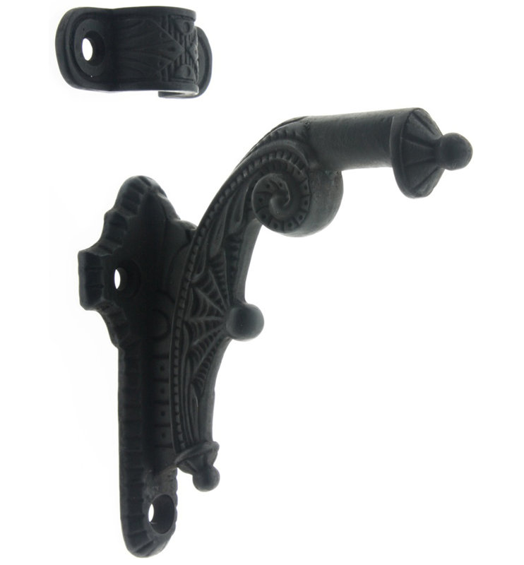Solid Brass Spider Web Hand Rail Bracket, Bright Copper