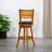 30" Bar Height Slat Back Swivel Stool-1007560713