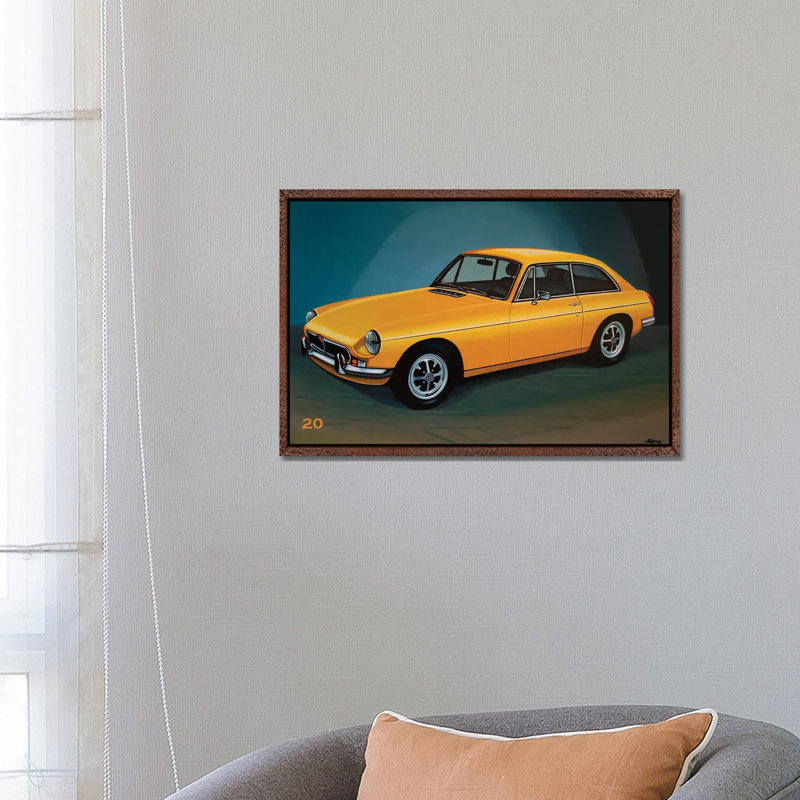 MGB GT 1966 1 Piece Floater Frame Wall Art on Canvas