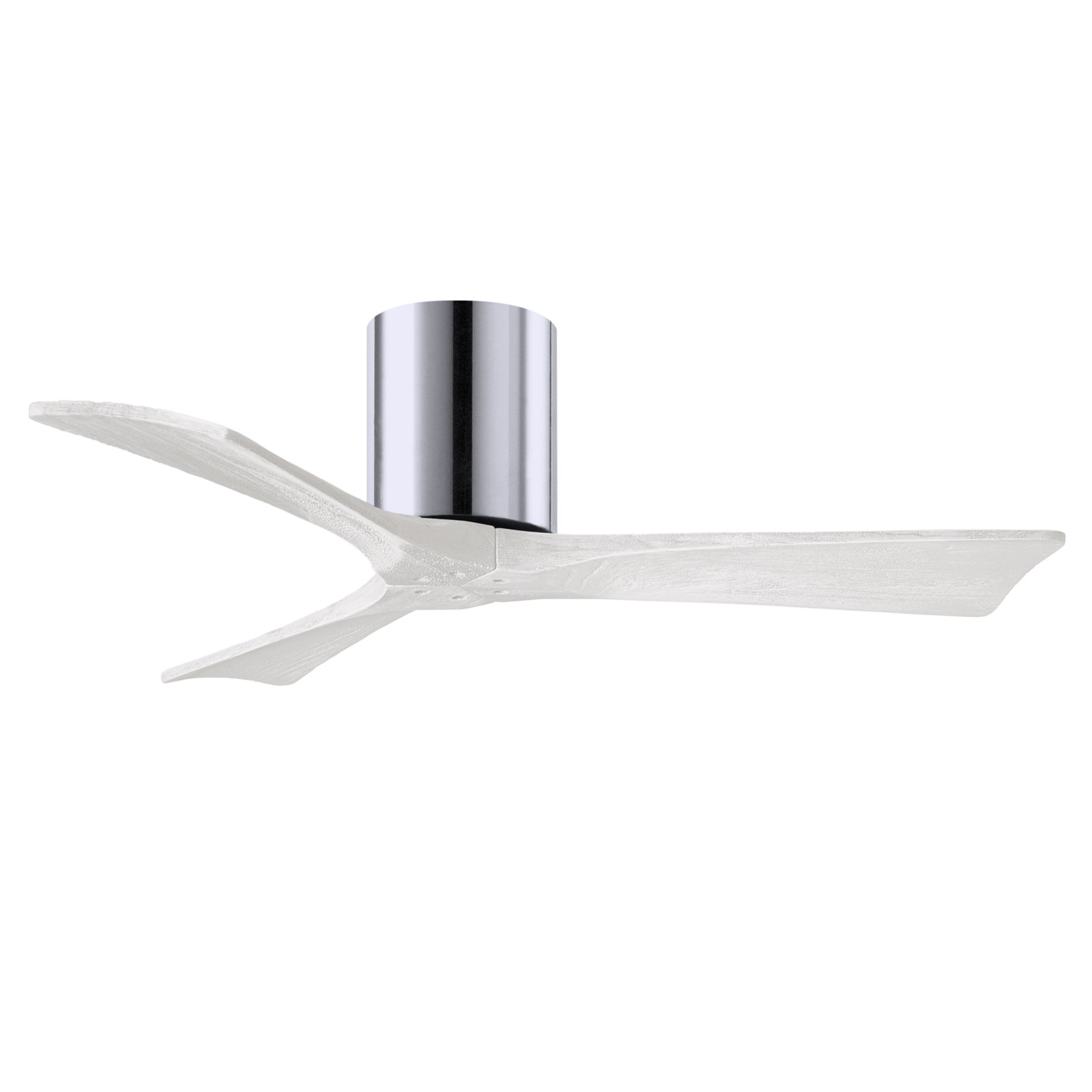 Olivier 3 Blade Ceiling Fan, Polished Chrome, Matte White, 42"