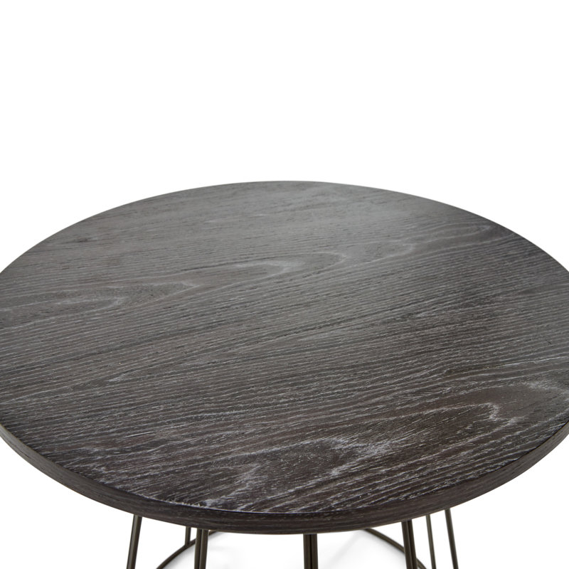 Elle Decor Fleur Side Table, Black