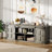 70 in Farmhouse TV Stand for 75 in TVs, Modern Entertainment Center with Sliding Barn Doors, Modern Media TV Console Table, Wood Long TV Stand for Living Room-334885598-334885593