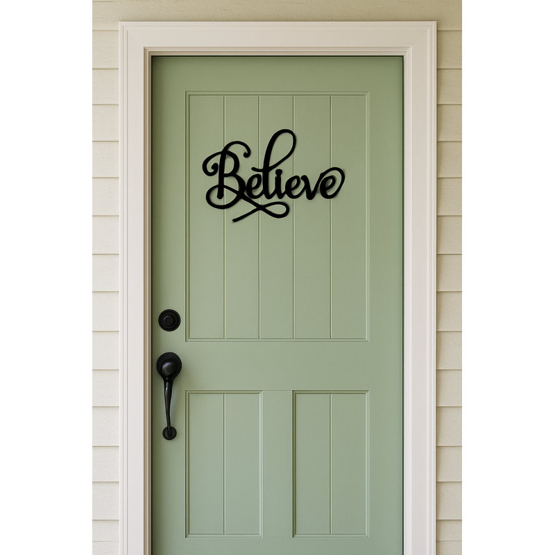 Décoration murale Nomia Believe, Acier inoxydable poli