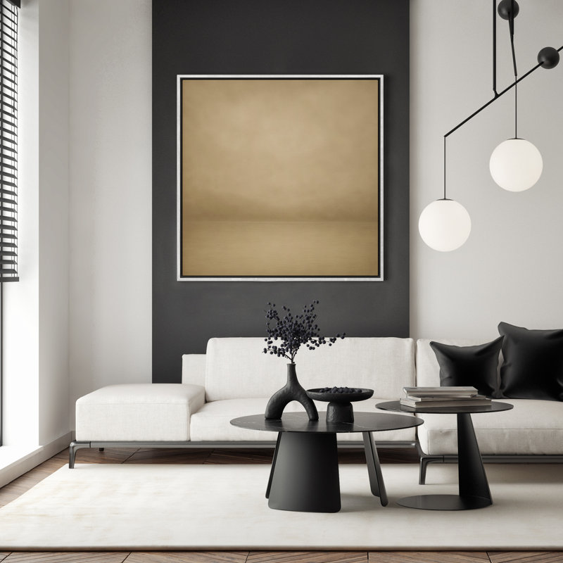 Art mural encadré abstrait rétro antique classique pour chambre à coucher, H 24 po x l 24 po, Blanc