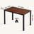 Balster Creative Design Veneered MDF Wood Structure Rectangular Walnut Dining Table