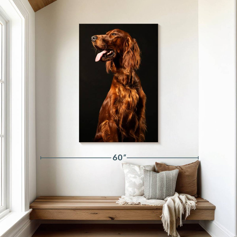 Brampt Irish Setter Dog, 45" H x 30" W