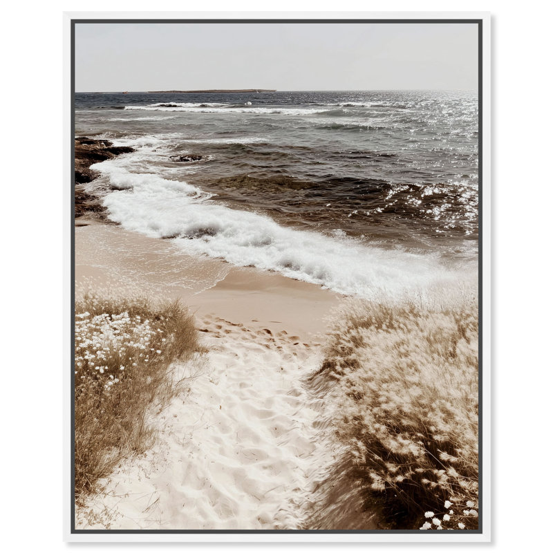 Beach Access Print by Oliver Gal, 46" H x 37" W, White Floater Frame