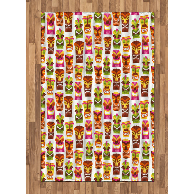 Tapis décoratif Tiki Bar, Rectangle— 4 pi x 5 pi 8 po