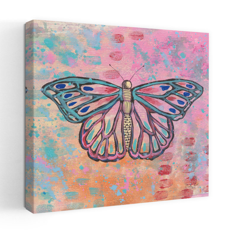 Art lumineux de papillons lumineux II, H 18 po x l 18 po