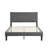 Queen Upholstered Platform Bed with Headboard, Wood Slat Support, No Box Spring, Gray