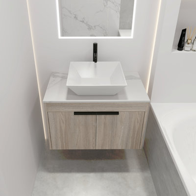 Ensemble de meuble-lavabo flottant 30 po avec lavabo en céramique 30 po Modern Design
