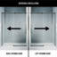 Porte de douche coulissante sans cadre avec verre transparent 3/8 po l 56-60 "x H 79" Luca-50205832