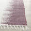 Tapis mauve rayé en coton tissé à plat à la main Cayman-1901006740