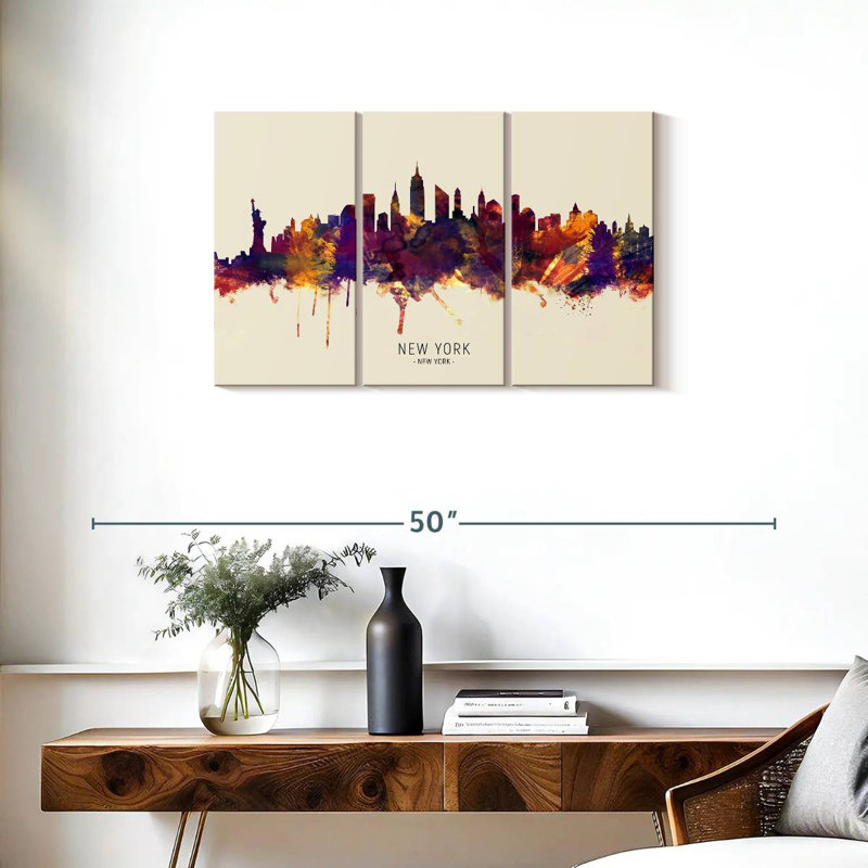 Skyline de Sireci, New York, H 20 po x l 33 po