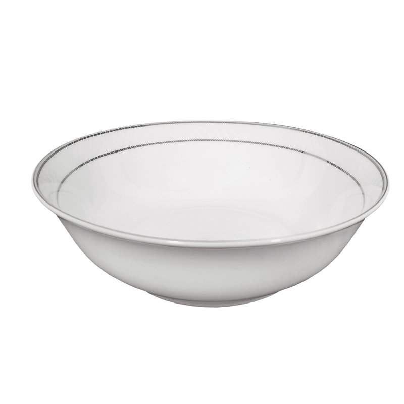 Elegant White Porcelain Round Dinnerware Set - Service for 8