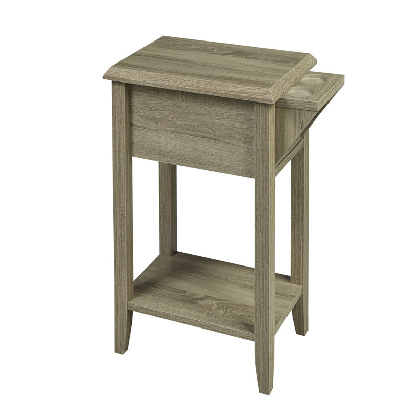 Table d'appoint Demekia, taupe foncé