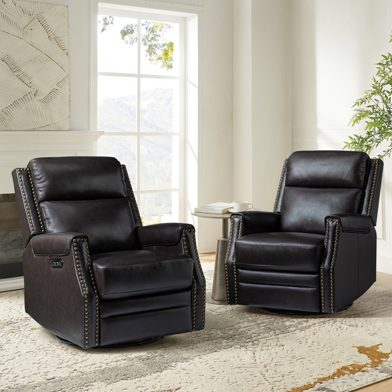 Fauteuil inclinable standard de 30 po de largeur Bythwood (ensemble de 2), Gris anthracite
