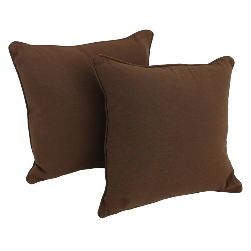  Housse et insert d'oreiller carré, Chocolat