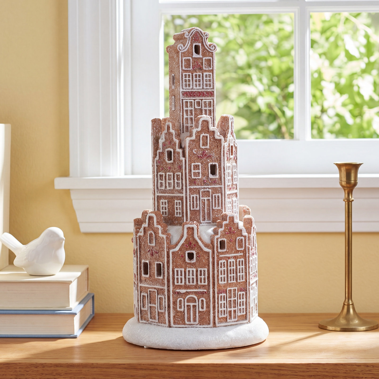 Lighted Gingerbread House Decor Set