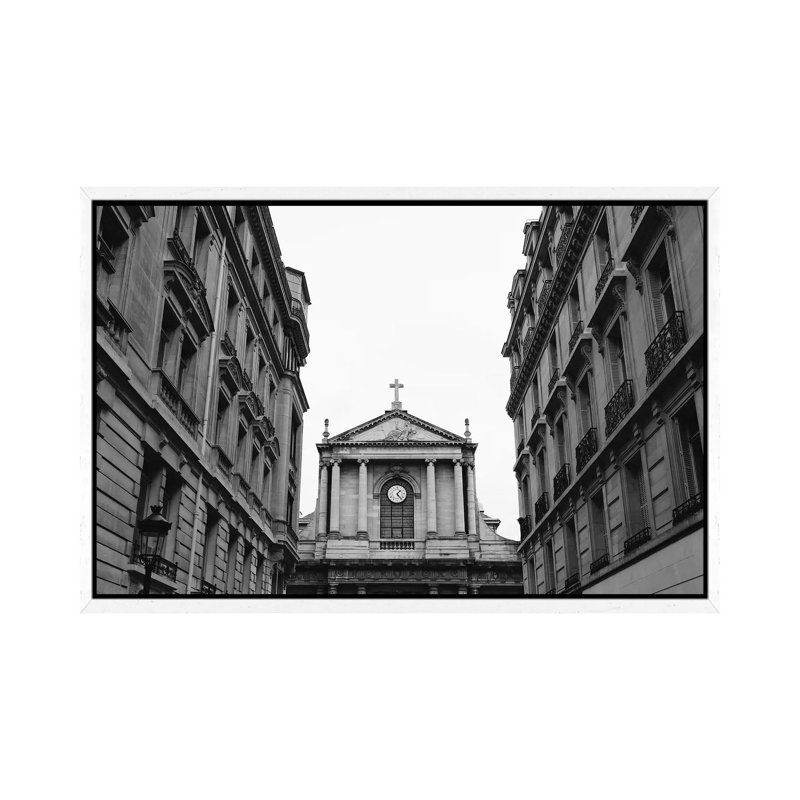 Paris Architecture IX by Bethany Young - Print on Canvas, 45.72cm H x 66.04cm W x 3.81cm D, White Framed