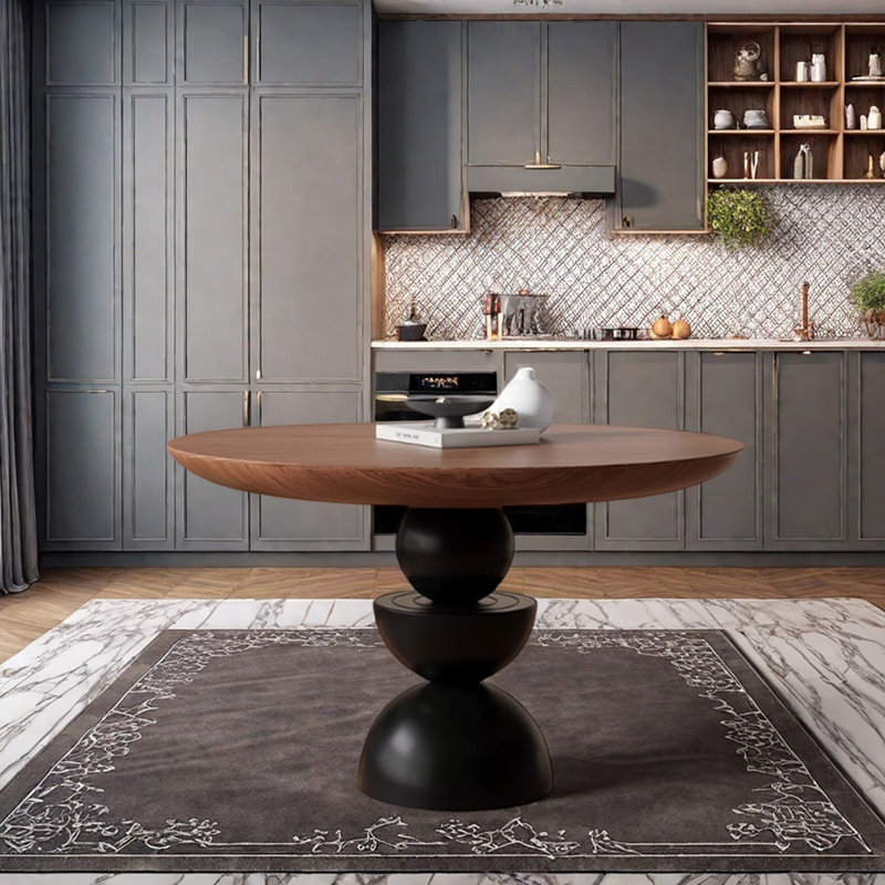 Table ronde rétro de style créatif, H 29,52 po x L 47,24 po x l 47,24 po