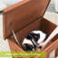 Niche pour chien en bois massif, conception exquise pour les petits animaux
