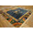 Antique Art Deco Room Size Wool Blue, Multicolor Rug
