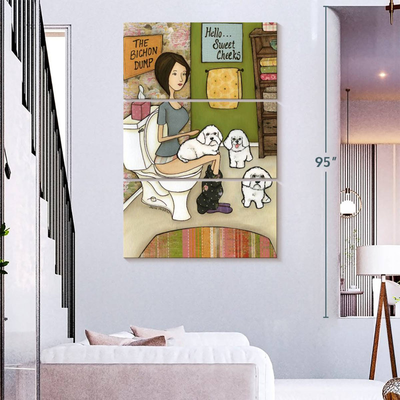 Brampt The Bichon Dump, 74" H x 48" W