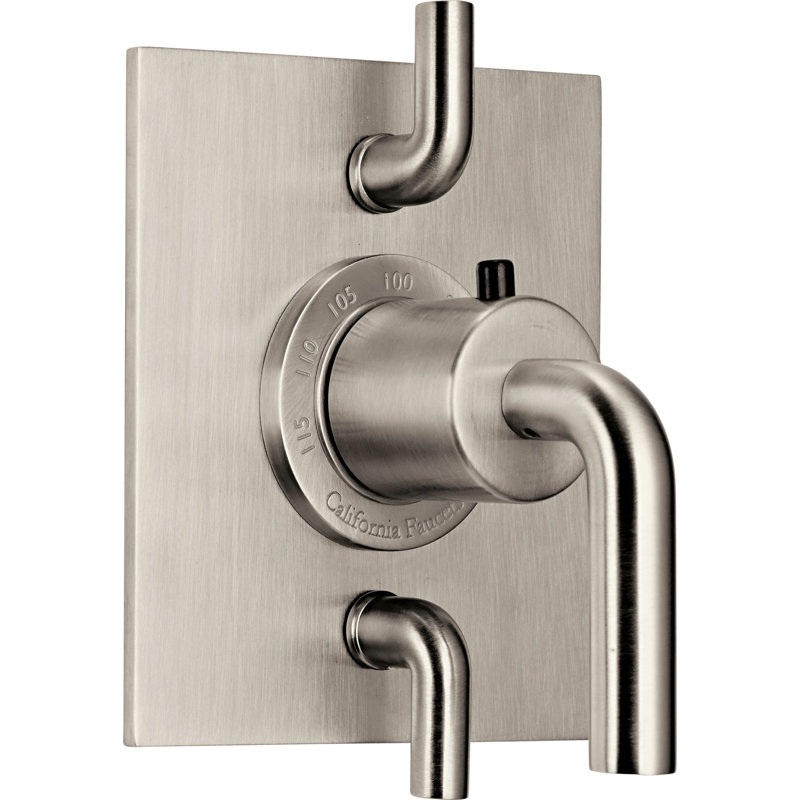Descanso StyleTherm® 1/2" Trim Only with Dual Volume Control - Smooth Handle, Antique Copper Flat